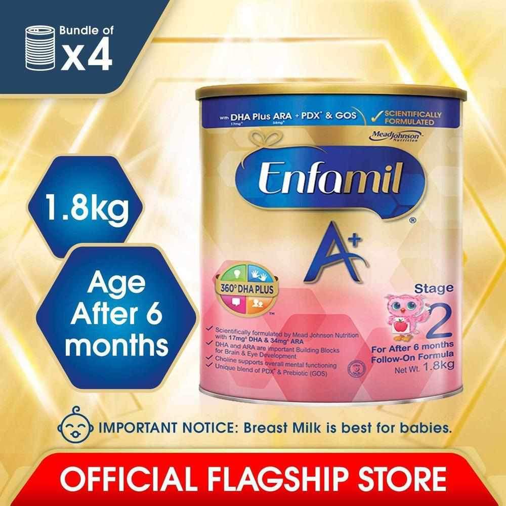 Enfamil A+ Stage 2 (1.8kg) Bundle of 4
